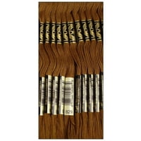 DMC 117-801 6 Strand Embroidery Cotton Floss Dark Coffee Brown 8.7-Yard